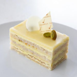 White Chocolate & Pistachio Dacquoise