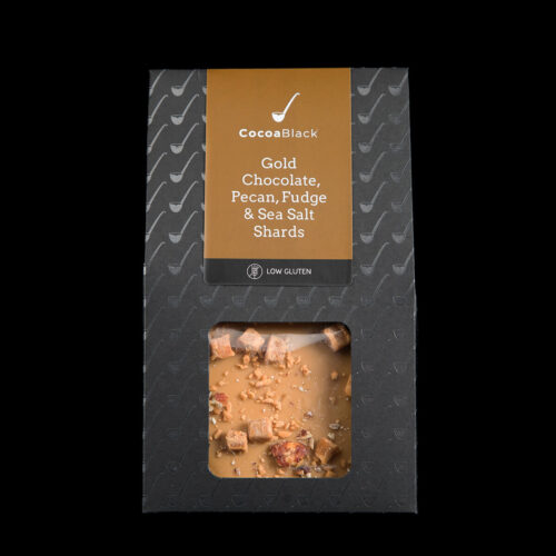 Gold Chocolate, Pecan, Fudge & Sea Salt Shards