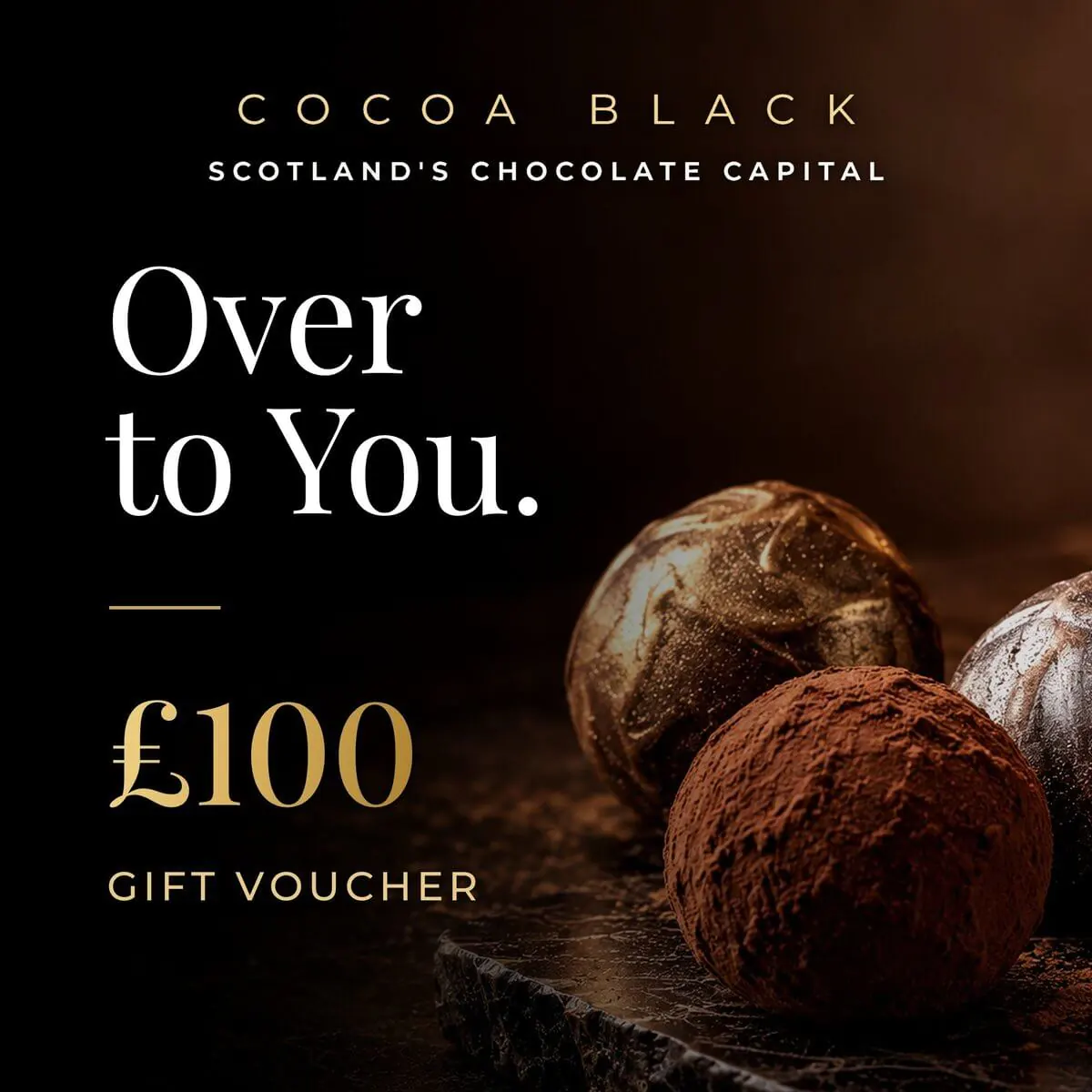 £100 Cocoa Black gift voucher: Over to You.